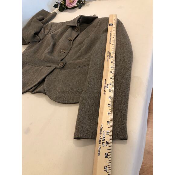 Larry Levine Classics 10 Herringbone Blazer Single-Button Style Clueless Preppy - Picture 10 of 10